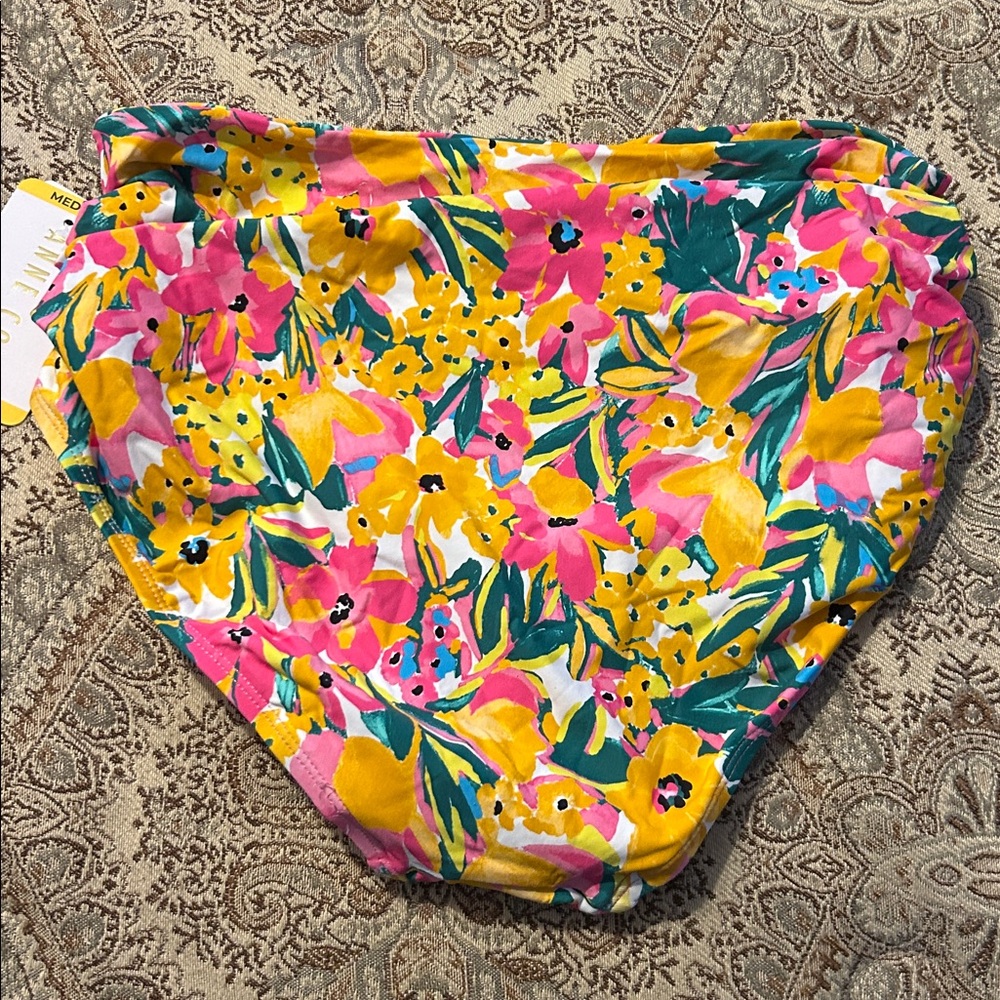 Anne Cole Multicolor Floral Shirred Bikini Bottom - Picture 5 of 6